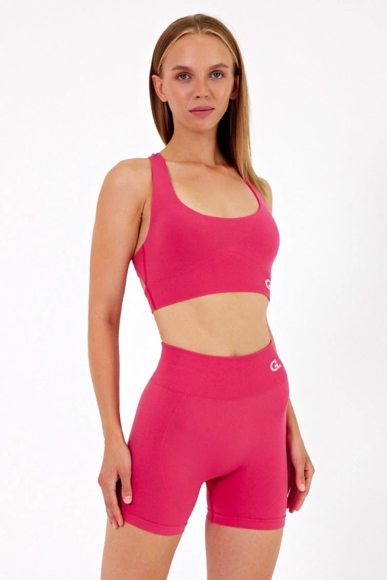 Gym Lithe Şort (Büzgüsüz) Pembe